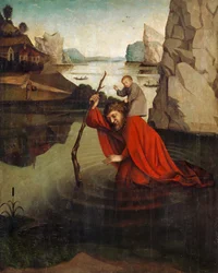 St. Christophorus trägt das Christkind
